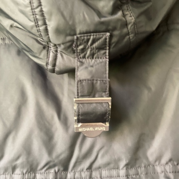 Michael Kors Dark Grey Nylon Polyester Down Hooded Puffer Winter Coat size L - Picture 11 of 16